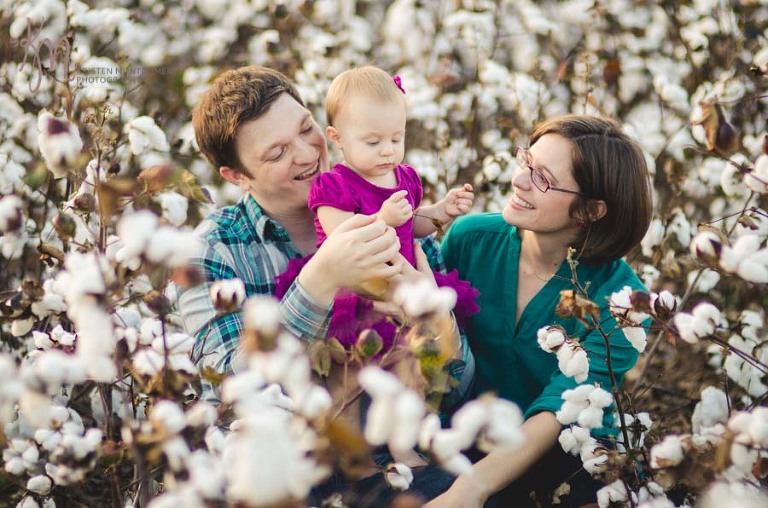 Charlotte Family Photography, Cotton Field Family Photos, Outdoor Charlotte Family Pictures