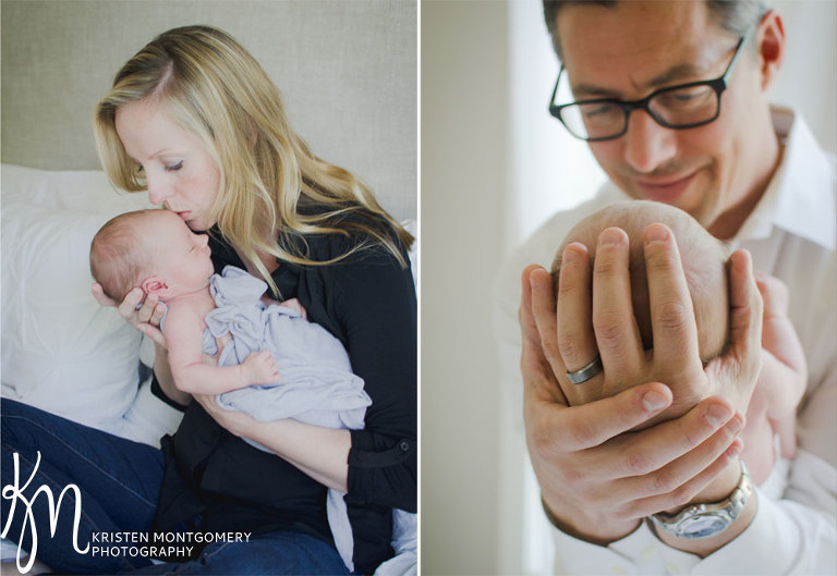 Newborn and Big Sibling Photos, Black and White Natural Light Newborn Photo, Mother Son Newborn Photos, Father Son Newborn Photo