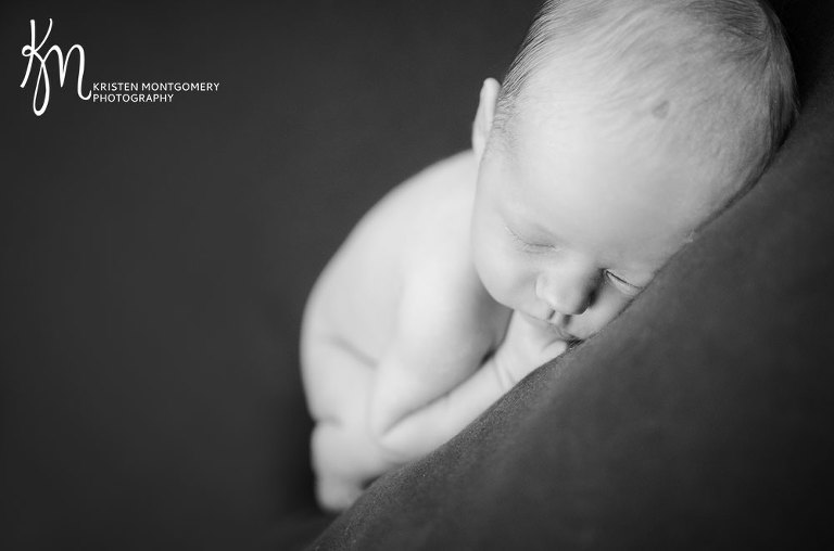 Newborn and Big Sibling Photos, Black and White Natural Light Newborn Photo