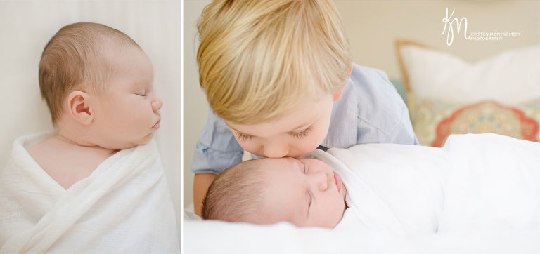 Charlotte Newborn Photographer, Lifestyle Newborn Photographer, In Home Newborn Photos, Brother and Newborn Sister Photos